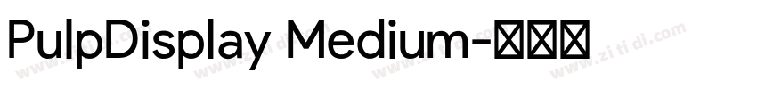 PulpDisplay Medium字体转换